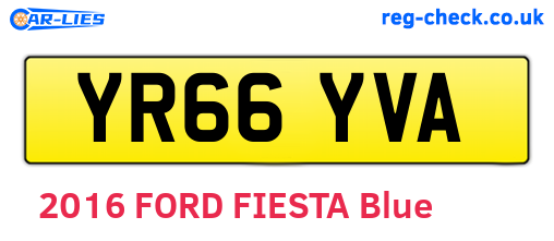 YR66YVA are the vehicle registration plates.
