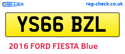 YS66BZL are the vehicle registration plates.