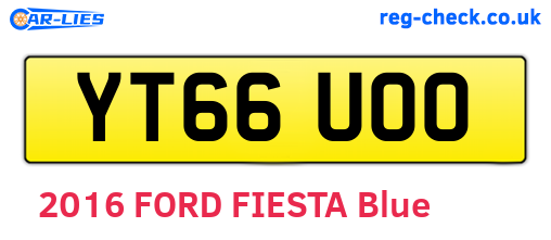 YT66UOO are the vehicle registration plates.