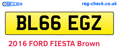 BL66EGZ are the vehicle registration plates.