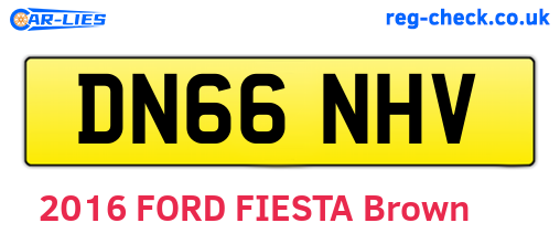 DN66NHV are the vehicle registration plates.