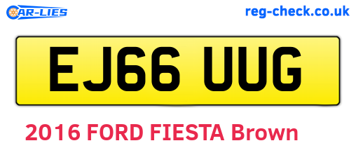 EJ66UUG are the vehicle registration plates.