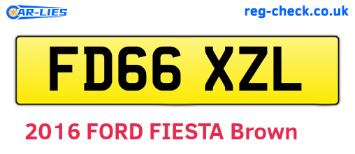 FD66XZL are the vehicle registration plates.