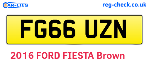 FG66UZN are the vehicle registration plates.