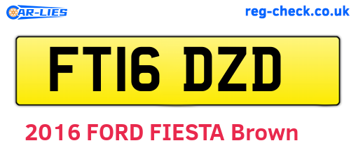 FT16DZD are the vehicle registration plates.