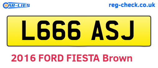 L666ASJ are the vehicle registration plates.