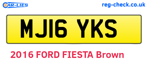 MJ16YKS are the vehicle registration plates.