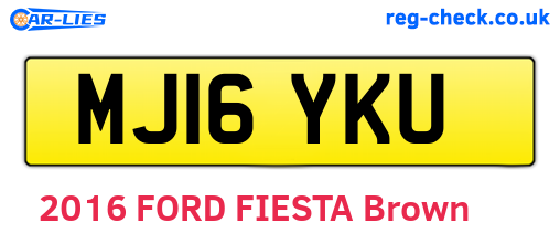 MJ16YKU are the vehicle registration plates.