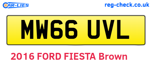 MW66UVL are the vehicle registration plates.