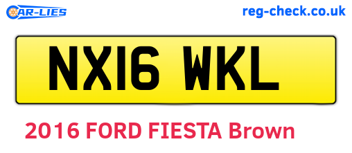NX16WKL are the vehicle registration plates.
