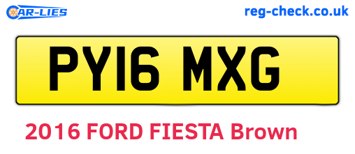 PY16MXG are the vehicle registration plates.