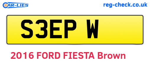 S3EPW are the vehicle registration plates.