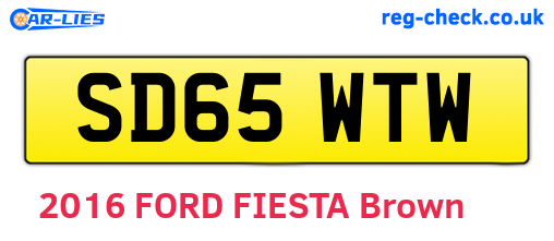SD65WTW are the vehicle registration plates.