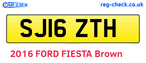 SJ16ZTH are the vehicle registration plates.