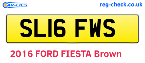 SL16FWS are the vehicle registration plates.
