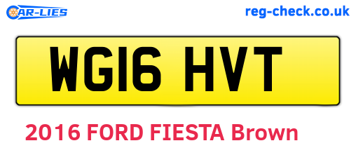 WG16HVT are the vehicle registration plates.