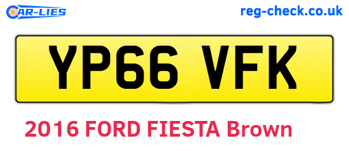 YP66VFK are the vehicle registration plates.