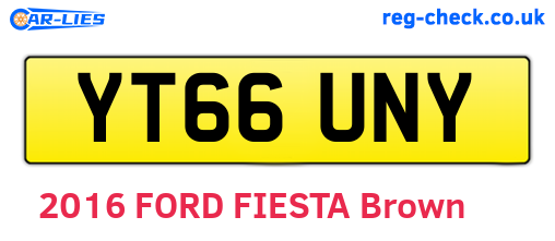 YT66UNY are the vehicle registration plates.