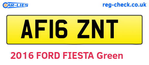 AF16ZNT are the vehicle registration plates.