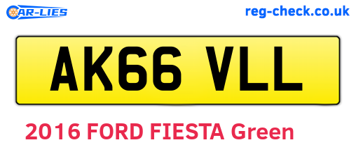 AK66VLL are the vehicle registration plates.