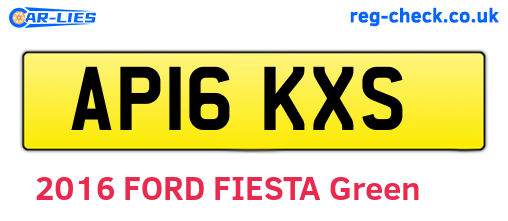 AP16KXS are the vehicle registration plates.