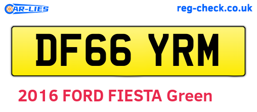 DF66YRM are the vehicle registration plates.
