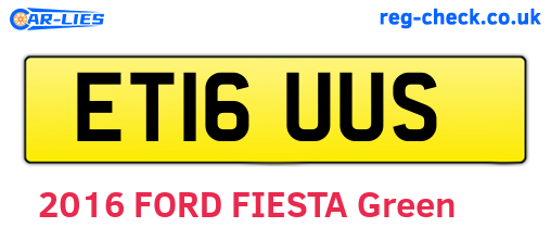 ET16UUS are the vehicle registration plates.