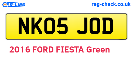 NK05JOD are the vehicle registration plates.