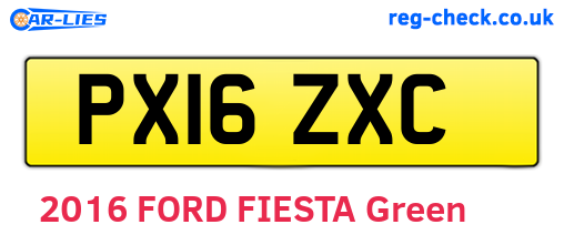PX16ZXC are the vehicle registration plates.
