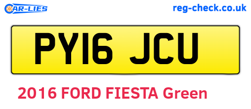 PY16JCU are the vehicle registration plates.