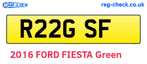 R22GSF are the vehicle registration plates.