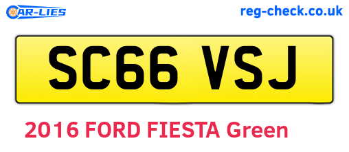 SC66VSJ are the vehicle registration plates.