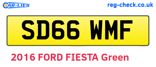 SD66WMF are the vehicle registration plates.