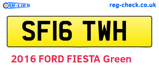 SF16TWH are the vehicle registration plates.