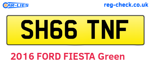 SH66TNF are the vehicle registration plates.