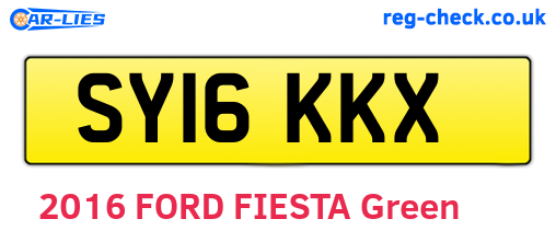 SY16KKX are the vehicle registration plates.