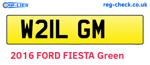 W21LGM are the vehicle registration plates.