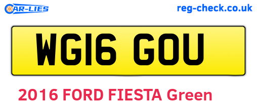 WG16GOU are the vehicle registration plates.