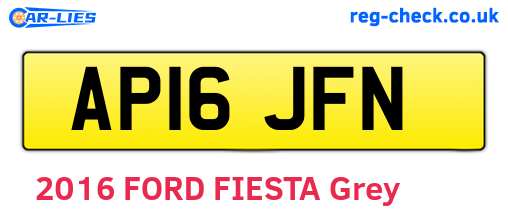 AP16JFN are the vehicle registration plates.