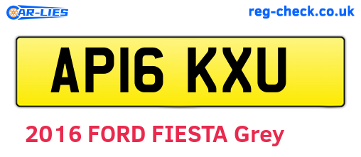 AP16KXU are the vehicle registration plates.