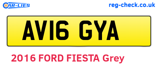 AV16GYA are the vehicle registration plates.