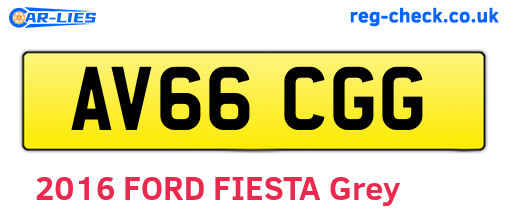 AV66CGG are the vehicle registration plates.