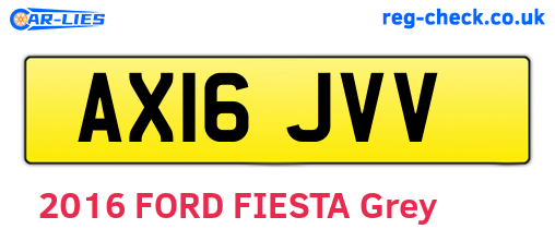 AX16JVV are the vehicle registration plates.