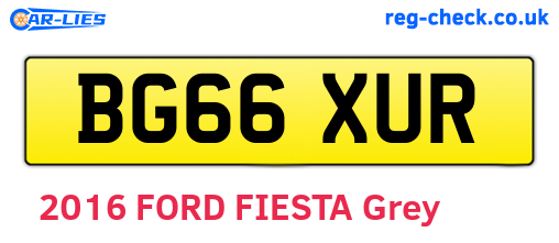BG66XUR are the vehicle registration plates.