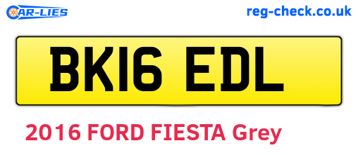 BK16EDL are the vehicle registration plates.