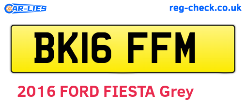 BK16FFM are the vehicle registration plates.