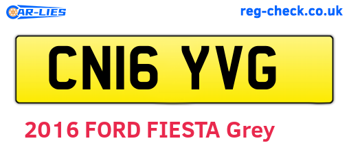 CN16YVG are the vehicle registration plates.