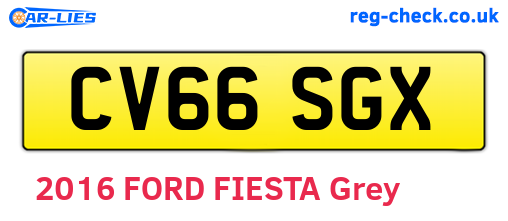 CV66SGX are the vehicle registration plates.