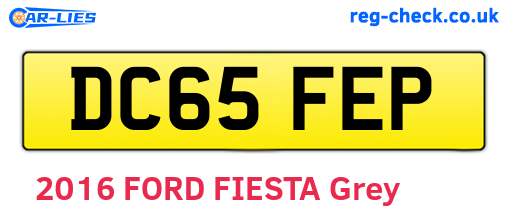 DC65FEP are the vehicle registration plates.