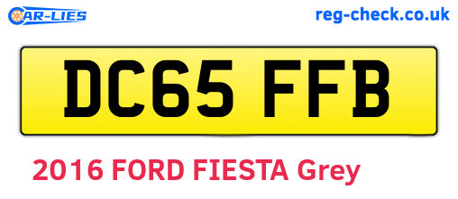 DC65FFB are the vehicle registration plates.